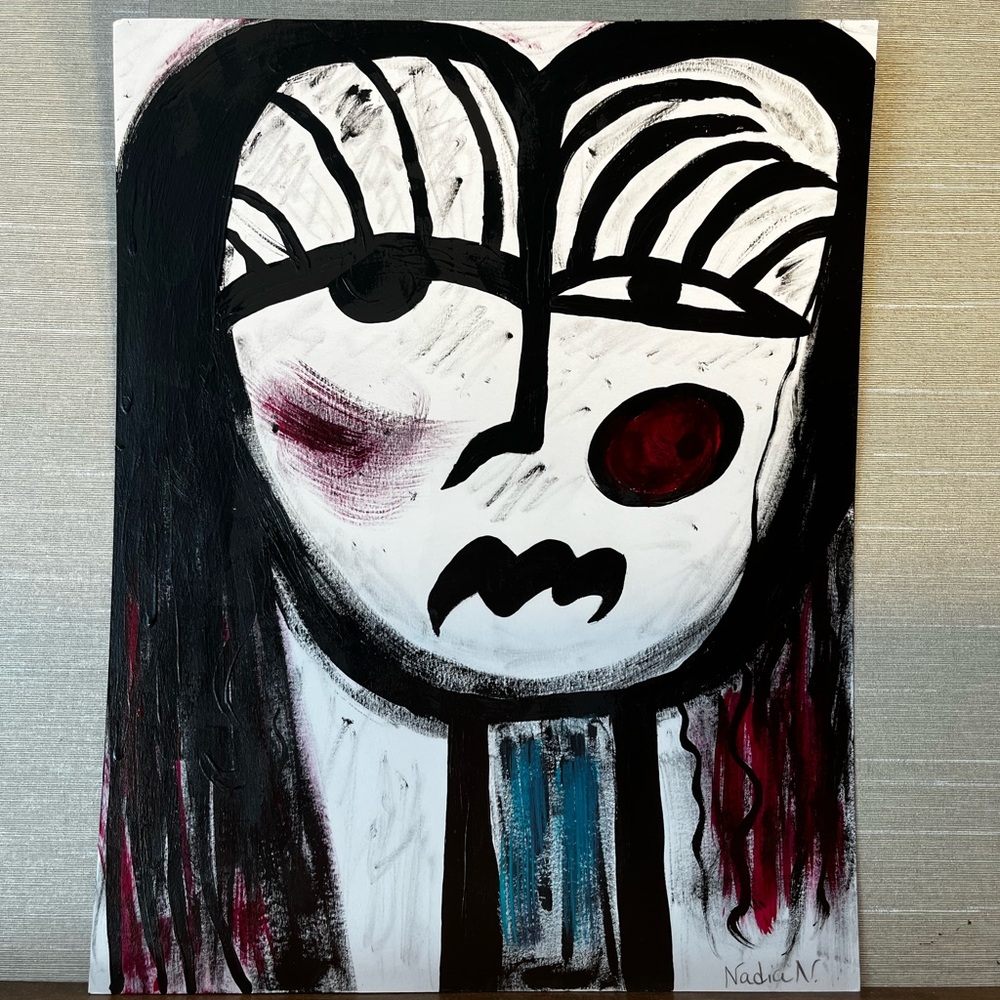 🎨 Original art Abstract painting of a female